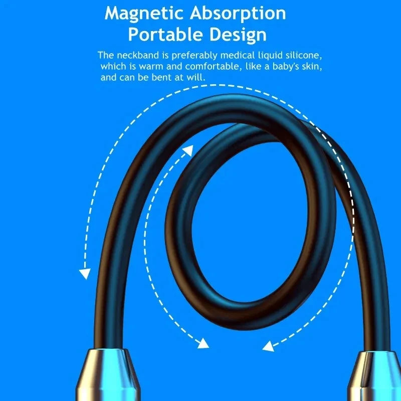 Wireless Neckband Bluetooth Earphones – HiFi 9D Stereo, Waterproof, Long Battery Life, Comfortable & Sweat-Resistant for Running, Gym, Travel, and Daily Use