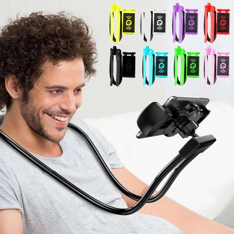 Flexible Mobile Phone Holder - 360° Lazy Necklace Bracket for iPhone, Xiaomi, Samsung