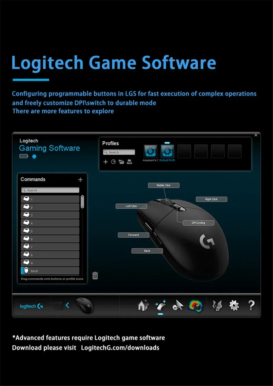 Logitech G304/G305/G102 Wireless Gaming Mouse – HERO 12000DPI, LIGHTSPEED, 6 Buttons