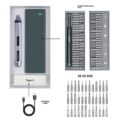 Cross-border Electric Screwdriver Screwdriver Multi-function Precision Disassembly Repair Tool Manual Screwdriver Plum Blosso...