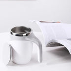 Automatic Portable Coffee Mixing Cup – Battery-Powered Electric Stainless Steel Rotary Mixer