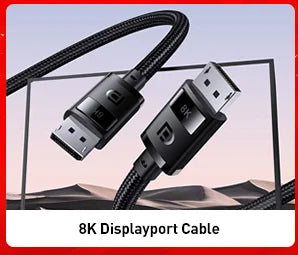 Baseus HDMI 2.1 8K Adapter Cable – Ultra HD 8K Resolution, HDR & VRR Support – Perfect for PS5, 4K/8K TVs, Mi Box, Gaming, and Home Entertainment Systems