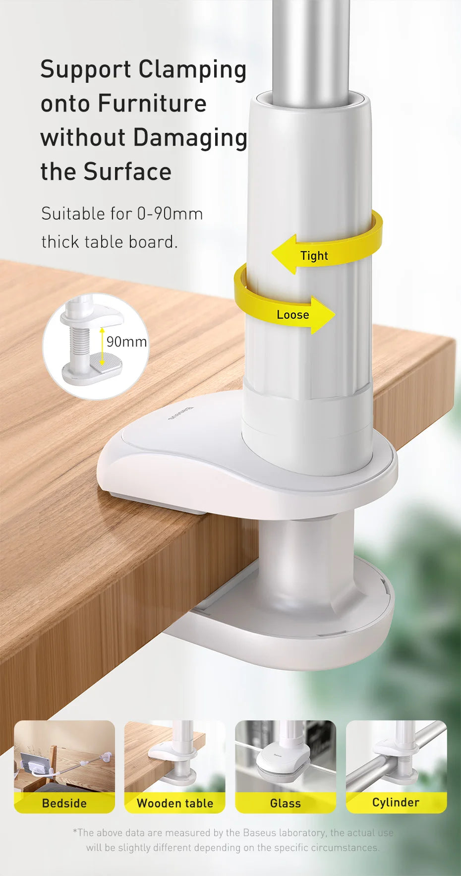 Baseus-Universal Flexible Phone Holder, 360 Rotating, Long Arm, Lazy Clip, Bed Desktop Stand, iPhone, iPad, Tablet