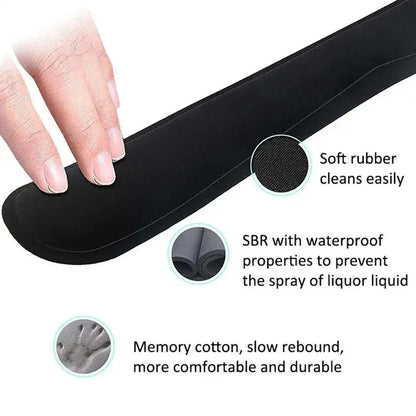 Keyboard Mouse Wrist Rest Pad Memory Foam Superfine Fiber Easy Typing Non-Slip Wrist Rest Pain Relief Office Supplies