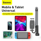 Baseus Universal Flexible Phone Holder – 360° Rotation Long Arm Stand for Bed, Desk, iPhone, iPad, Tablet