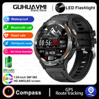 2024 New Outdoor Sport Smartwatch – GPS, Compass, LED Flashlight, 3ATM Waterproof, BT5.3 Call for Huawei & Xiaomi