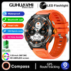 2024 New Outdoor Sport Smartwatch – GPS, Compass, LED Flashlight, 3ATM Waterproof, BT5.3 Call for Huawei & Xiaomi