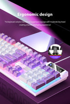 K500 Wired Office & Gaming Keyboard – 104 Keys, Multicolor Backlight, Mechanical Feel, USB for Windows & macOS