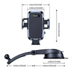 TOPK 2-in-1 Car Phone Holder – Handsfree Mount for Dashboard & Air Vent, Compatible with iPhone, Samsung & Android