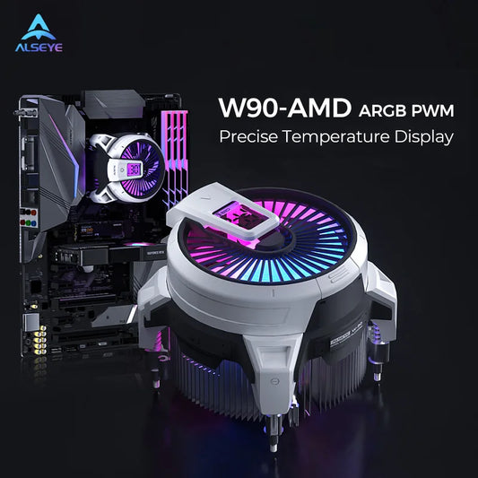 Alseye W90 ARGB CPU Cooler | 4-Pin Fan | High-Performance Cooling
