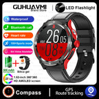 2024 New Outdoor Sport Smartwatch – GPS, Compass, LED Flashlight, 3ATM Waterproof, BT5.3 Call for Huawei & Xiaomi