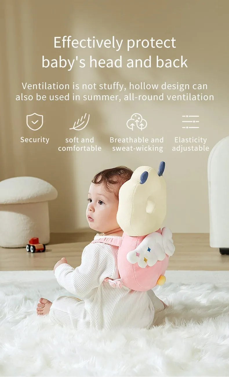 AIBEDILA Baby Head Protection Pillow – Soft Anti-Fall Cushion with Adjustable Headrest