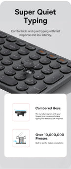 Baseus Wireless Bluetooth Mouse F01B | 3-Mode Connection (2.4G/BT5.0/BT3.0) | Ergonomic, Silent Click | for Laptop, Mac, PC