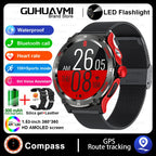 2024 New Outdoor Sport Smartwatch – GPS, Compass, LED Flashlight, 3ATM Waterproof, BT5.3 Call for Huawei & Xiaomi