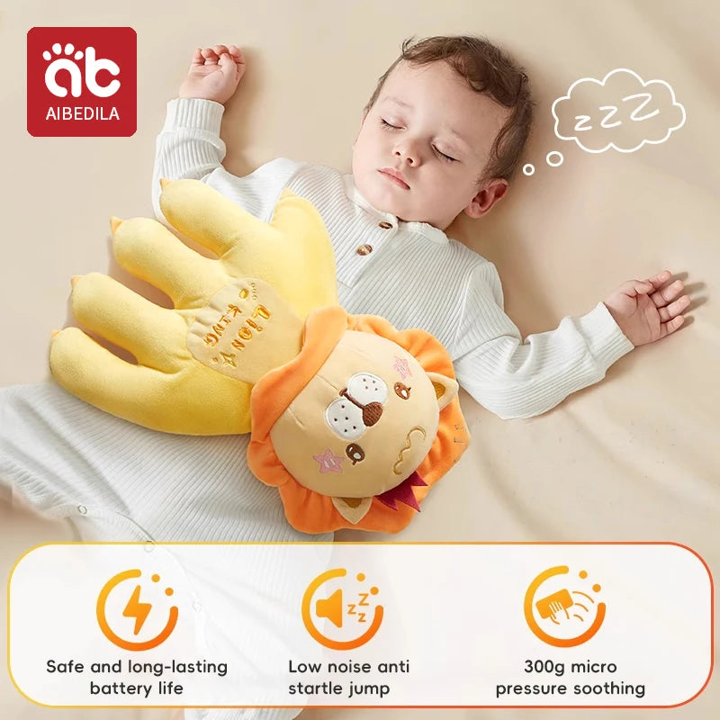 AIBEDILA Baby Sleep Aid Pillow – Soothing Hand Palm Design for Infants & Toddlers Remote-Controlled, Heatable & Soft Plush Comfort for Peaceful Sleep and Cuddle Time
