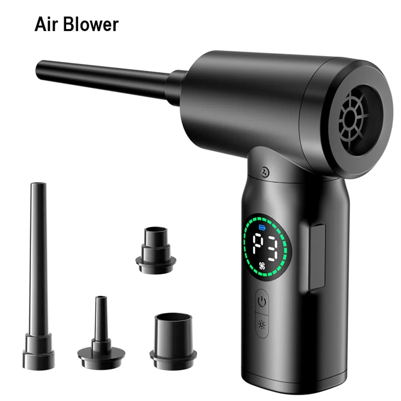 7500mAh Portable Compressed Air Duster – Cordless Multi Air Blower & Vacuum Cleaner for Keyboard & Computer Cleaning
