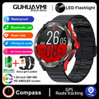 2024 New Outdoor Sport Smartwatch – GPS, Compass, LED Flashlight, 3ATM Waterproof, BT5.3 Call for Huawei & Xiaomi