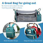 3-in-1 Diaper Bag & Foldable Baby Bed – Waterproof Travel Backpack with USB Charging, Large Capacity & Multi-Function Design