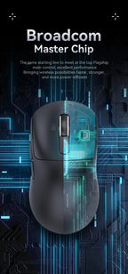 Attack Shark X3Pro/X3 Wireless Gaming Mouse – 26000 DPI, Tri-Mode Connectivity, Ergonomic Ultra-Lightweight Design with RGB for PC, Laptop & Console Gaming