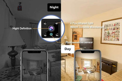 Lenovo Mini 1080P HD Camera Smart Life Wireless WiFi Remote Monitor Camera With Built-In Battery Video Night Home Security CAM