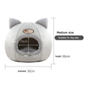 Winter Warm Cat Bed – Cozy Cat Cave Tent with Removable Cushion Pillow | Cute Cat Head Shape Pet Bed