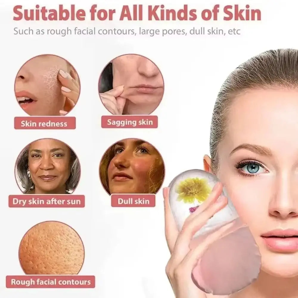 Silicone Ice Roller for Face – Reusable Facial Massager for Skin Care, Lifting & Contouring