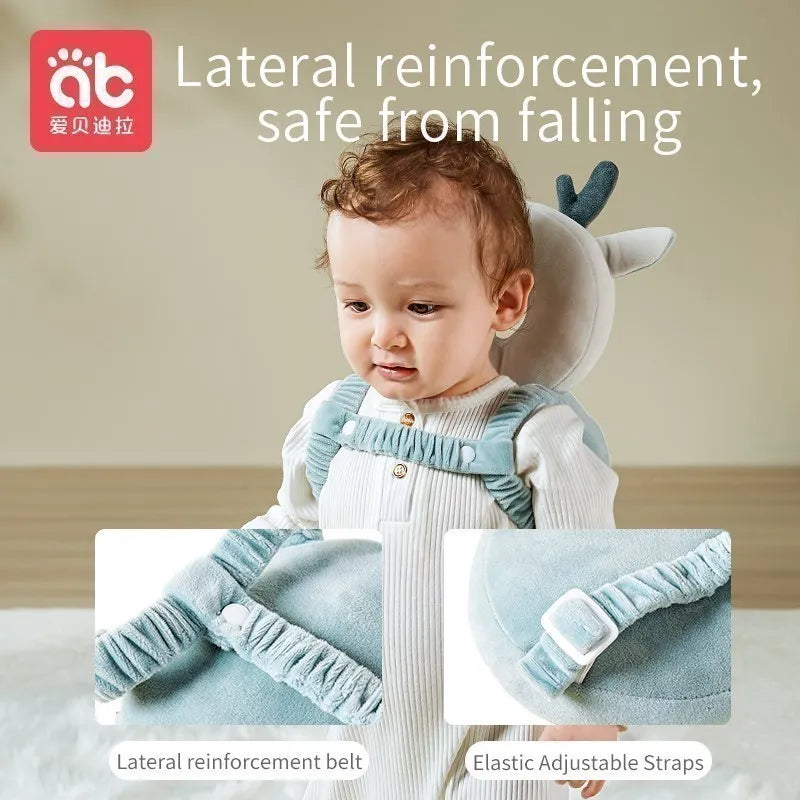 AIBEDILA Baby Head Protection Pillow – Soft Anti-Fall Cushion with Adjustable Headrest
