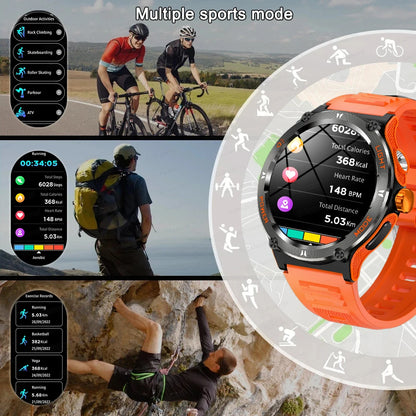 2024 New Outdoor Sport Smartwatch – GPS, Compass, LED Flashlight, 3ATM Waterproof, BT5.3 Call for Huawei & Xiaomi