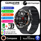 2024 New Outdoor Sport Smartwatch – GPS, Compass, LED Flashlight, 3ATM Waterproof, BT5.3 Call for Huawei & Xiaomi