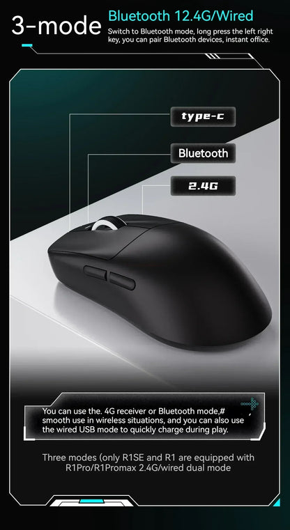 VGN VXE Dragonfly R1 Pro Max Gaming Mouse – Wireless, Bluetooth, 3395 Sensor, Lightweight 54g, Rechargeable