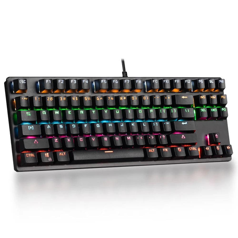 KB-K113 Mechanical Keyboard 80% Form Factor 87 Keys Gaming Keyboard Wired Full Key Hot-Swappable RGB Backlight for PC Laptop