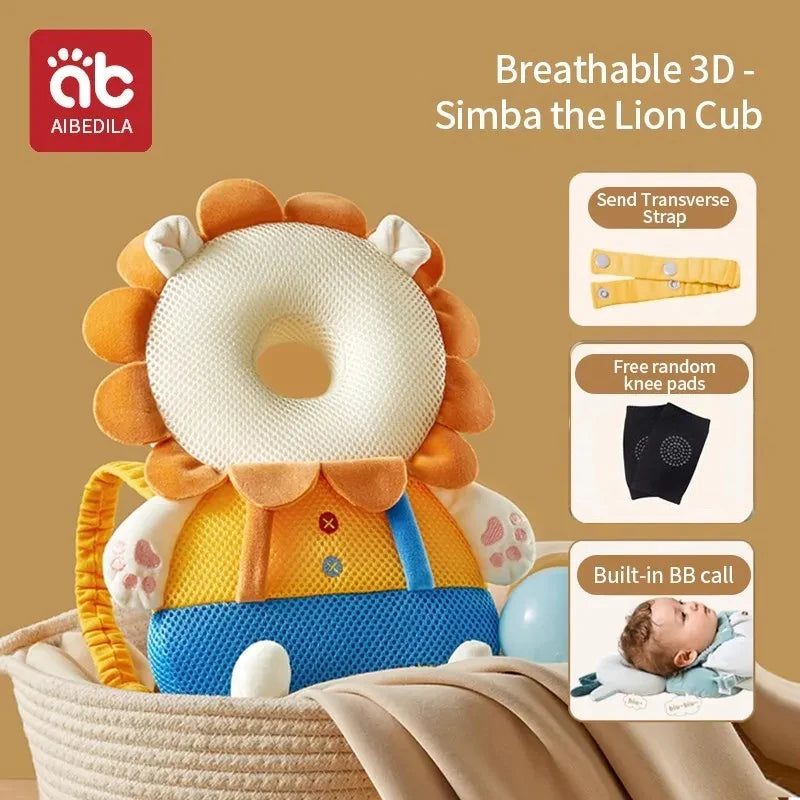 AIBEDILA Baby Head Protection Pillow – Soft Anti-Fall Cushion with Adjustable Headrest