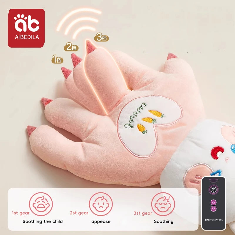 AIBEDILA Baby Sleep Aid Pillow – Soothing Hand Palm Design for Infants & Toddlers Remote-Controlled, Heatable & Soft Plush Comfort for Peaceful Sleep and Cuddle Time