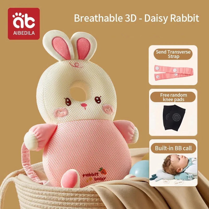 AIBEDILA Baby Head Protection Pillow – Soft Anti-Fall Cushion with Adjustable Headrest