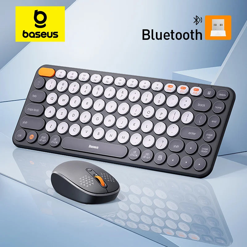 Baseus Wireless Mouse Bluetooth 5.0 Computer Mice and Keyboard with 2.4GHz USB Receiver for MacBook Tablet Laptop PC Gamer Mouse