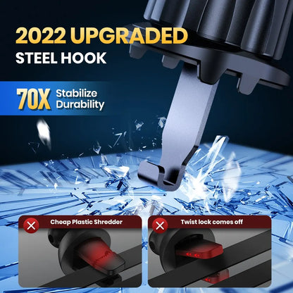 TOPK 2-in-1 Car Phone Holder – Handsfree Dashboard & Air Vent Mount for iPhone, Samsung & Android