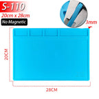 Soldering Station Silicone Work Mat – Heat-Resistant 932°F, Anti-Static Magnetic Mat for Electronics, Phone & Laptop Repair