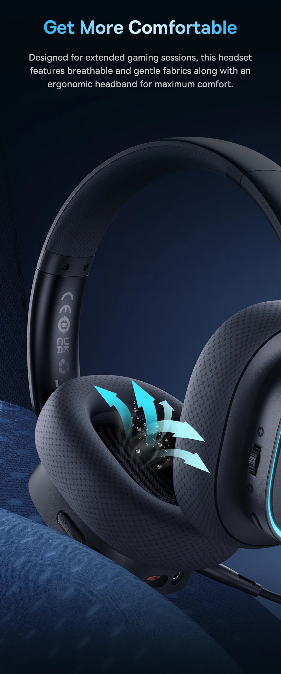 Baseus GH02 Wireless Gaming Headphones – RGB, 40H Battery, Bluetooth & Wired