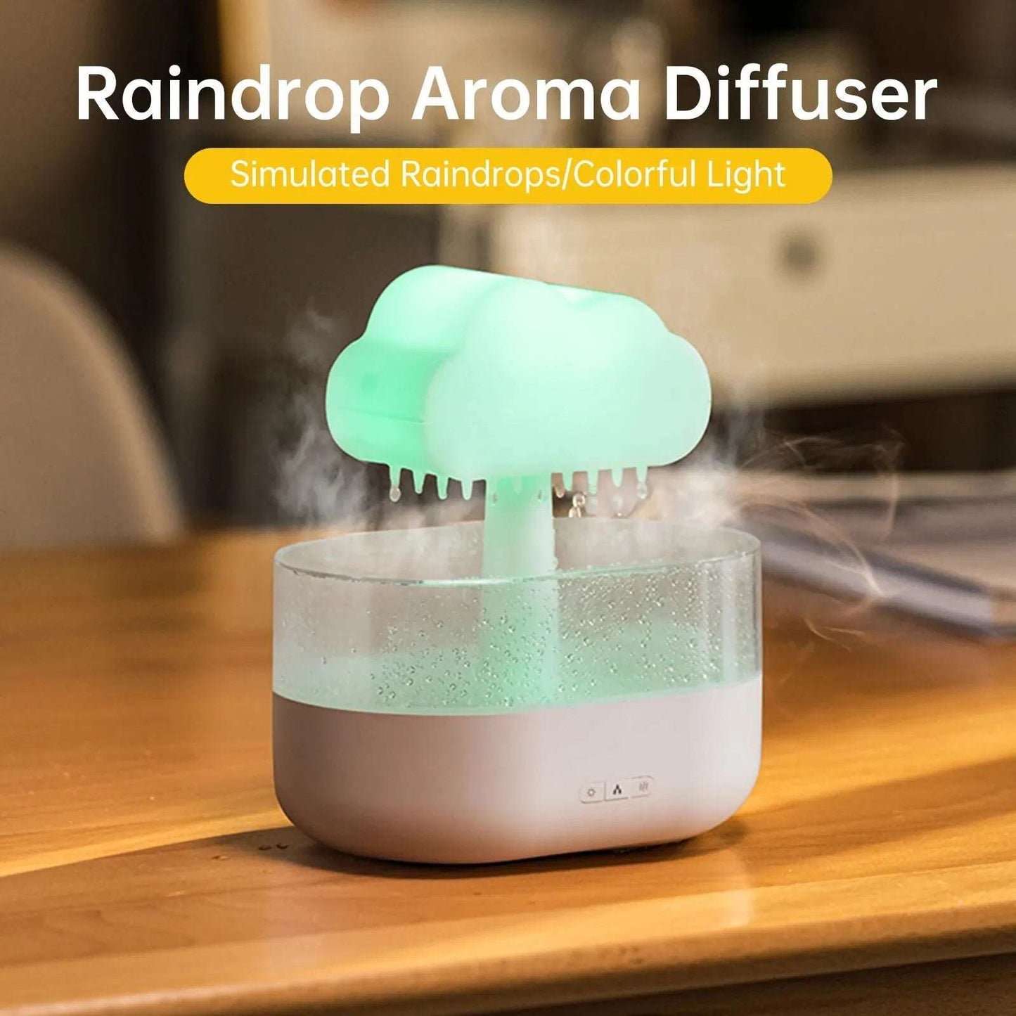 Colorful Night Light Mushroom Humidifier - 200ml Essential Oil Aroma Diffuser by Vissko