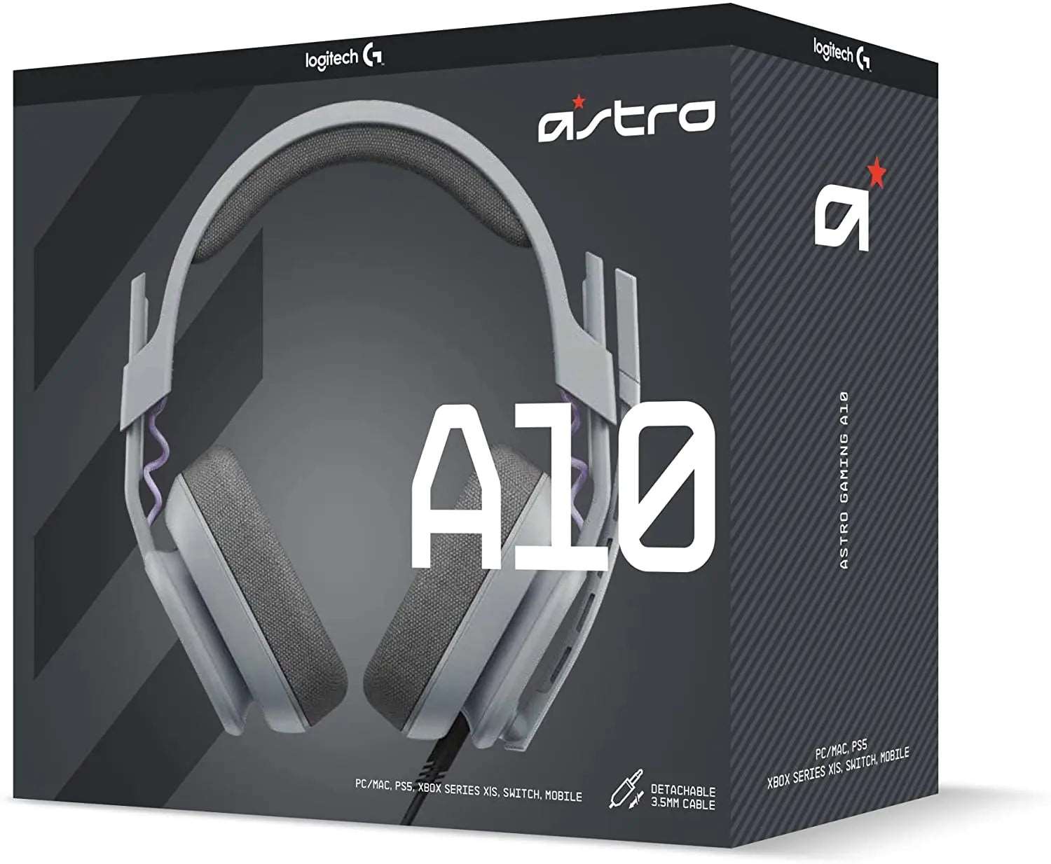 Logitech Astro A10 Gaming Headset Gen 2 Wired Headset Over-Ear Gaming Headphones with Flip-to-Mute Microphone 32 Mm Drivers