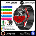 2024 New Outdoor Sport Smartwatch – GPS, Compass, LED Flashlight, 3ATM Waterproof, BT5.3 Call for Huawei & Xiaomi