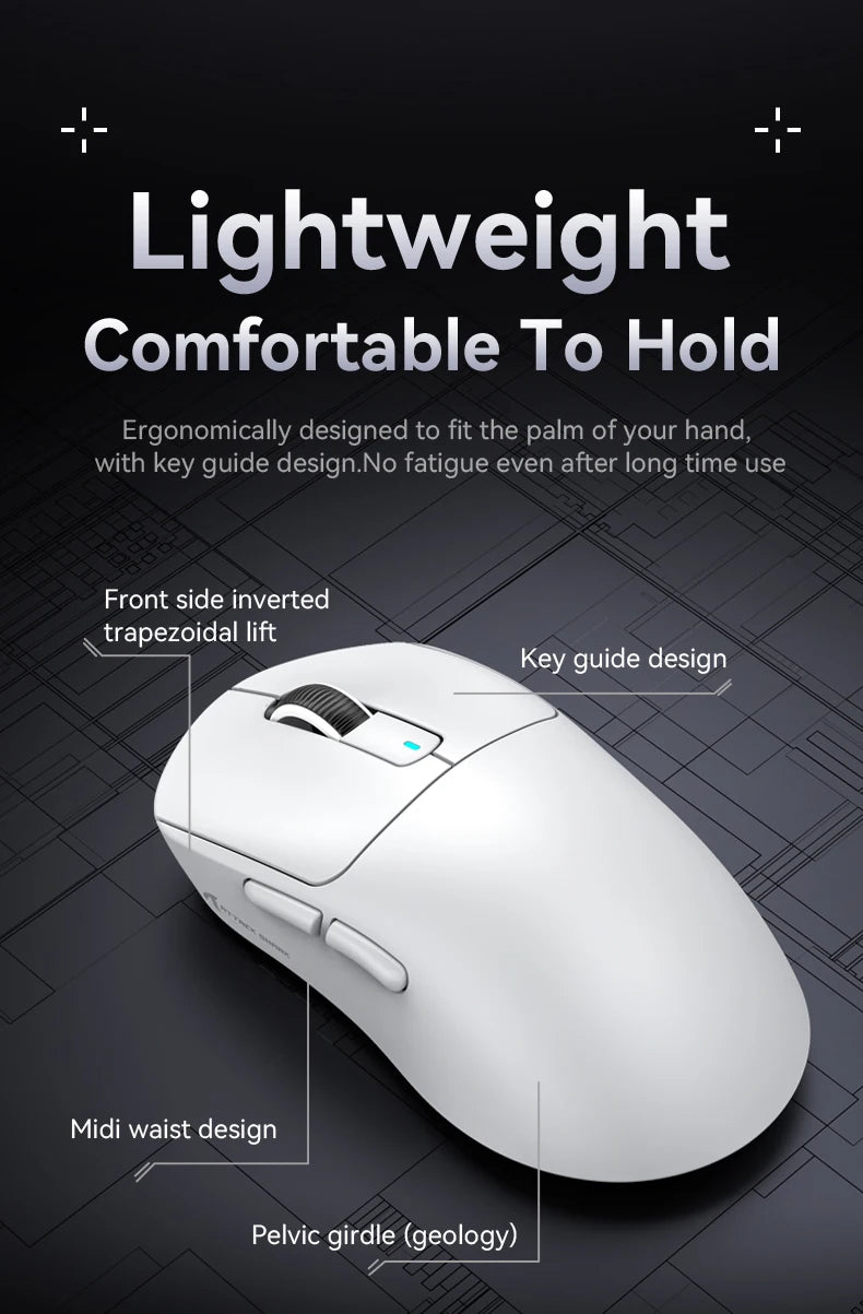 Attack Shark X3Pro/X3 Wireless Gaming Mouse – 26000 DPI, Tri-Mode Connectivity, Ergonomic Ultra-Lightweight Design with RGB for PC, Laptop & Console Gaming