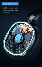 Baseus GH02 Wireless Gaming Headphones – RGB, 40H Battery, Bluetooth & Wired