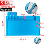 Soldering Station Silicone Work Mat – Heat-Resistant 932°F, Anti-Static Magnetic Mat for Electronics, Phone & Laptop Repair