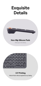 Baseus Wireless Bluetooth Mouse F01B | 3-Mode Connection (2.4G/BT5.0/BT3.0) | Ergonomic, Silent Click | for Laptop, Mac, PC