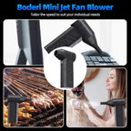 130000RPM Mini Turbo Jet Fan – Rechargeable Electric Air Duster with Adjustable Wind Speed & LED Light for Car Cleaning