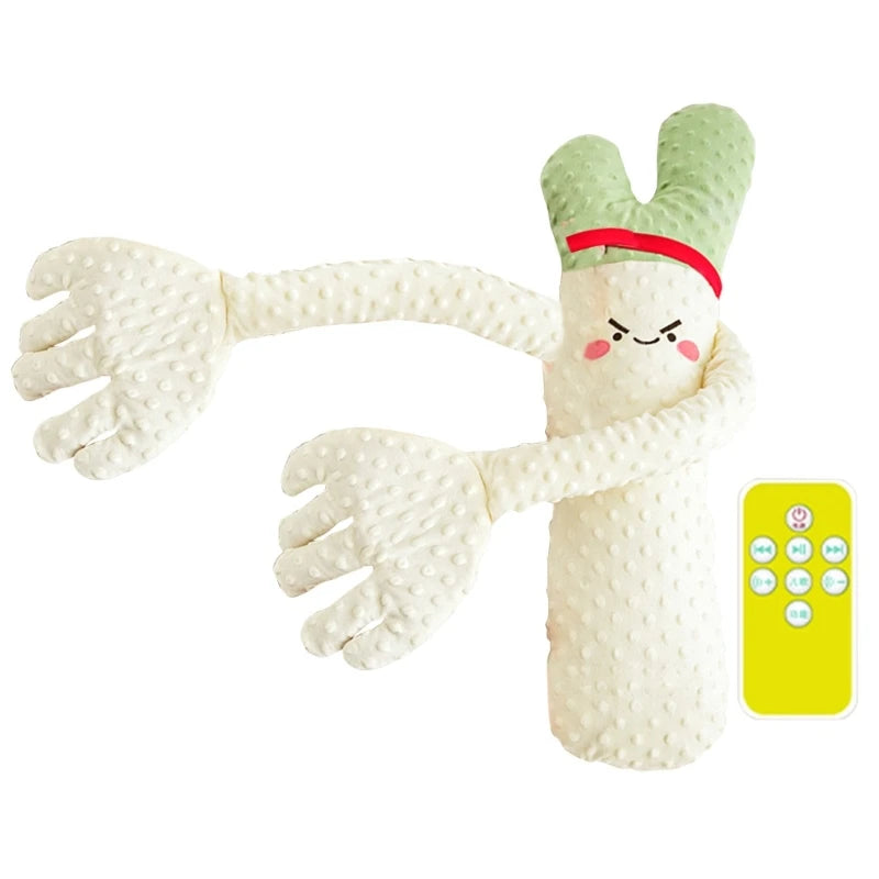 Cartoon Baby Sleep Aid Hand Pillow – Soothing Pacify Doll with Optional Music for Newborn Comfort & Peaceful Sleep