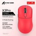 Attack Shark X3Pro/X3 Wireless Gaming Mouse – 26000 DPI, Tri-Mode Connectivity, Ergonomic Ultra-Lightweight Design with RGB for PC, Laptop & Console Gaming