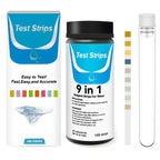 100 Pcs 9-in-1 / 7-in-1 Aquarium Test Kit – Fish Tank Water Quality Monitor with pH Test Strips, Fast & Accurate