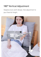Baseus Universal Flexible Phone Holder – 360° Rotation Long Arm Stand for Bed, Desk, iPhone, iPad, Tablet